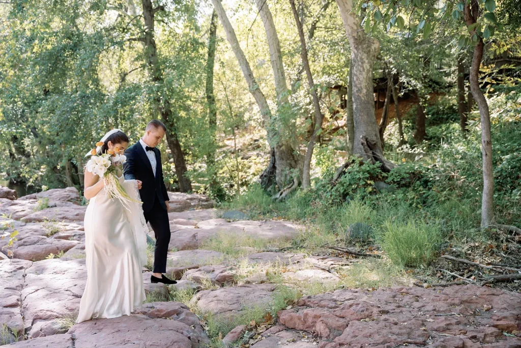 couple during their portraits