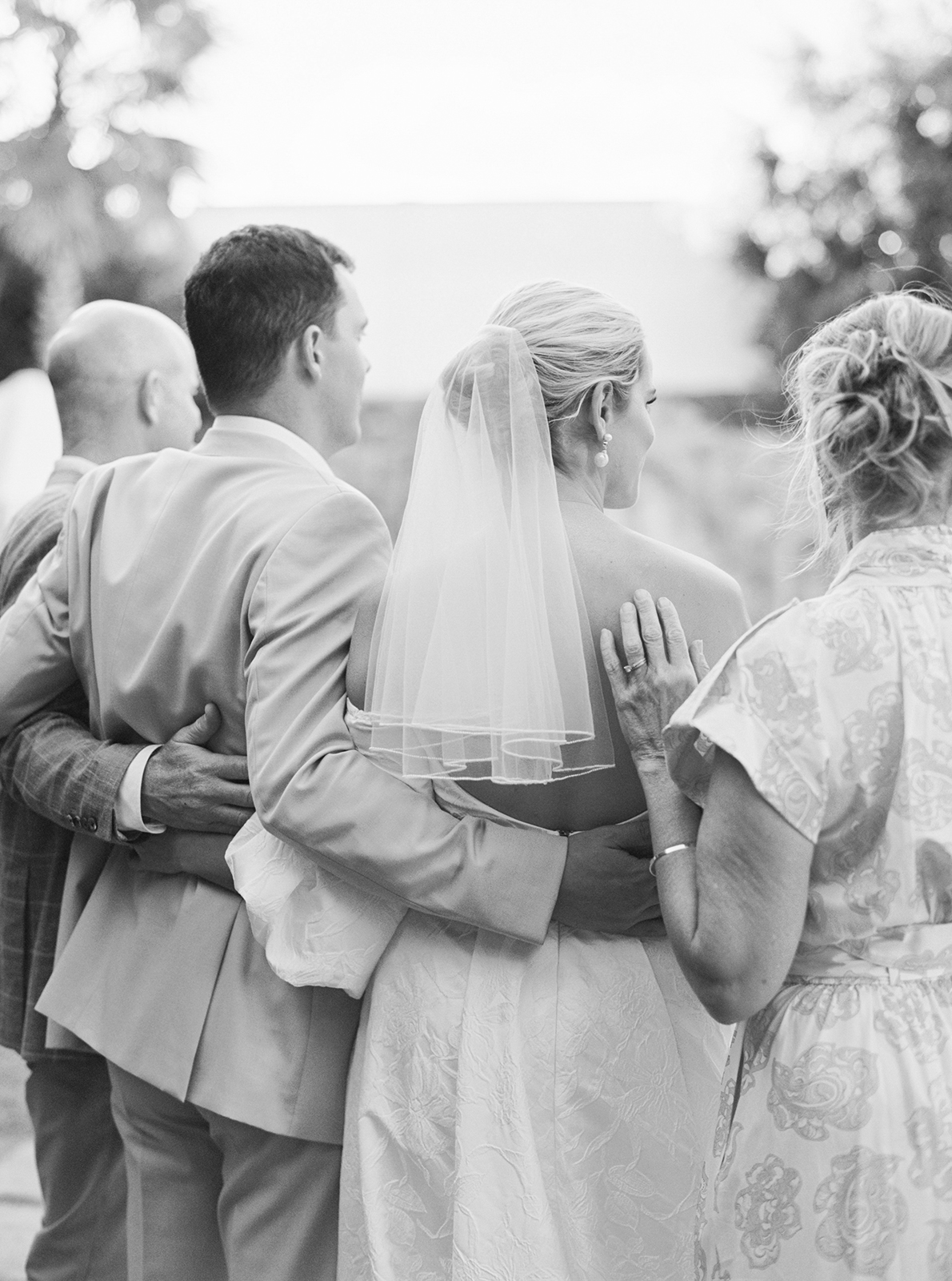 Wedding ceremony moment with family at Casa de Sierra Nevada Belmond Hotel