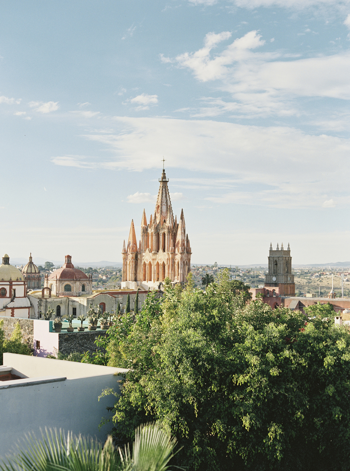 San Miguel de Allende skyline with iconic church view