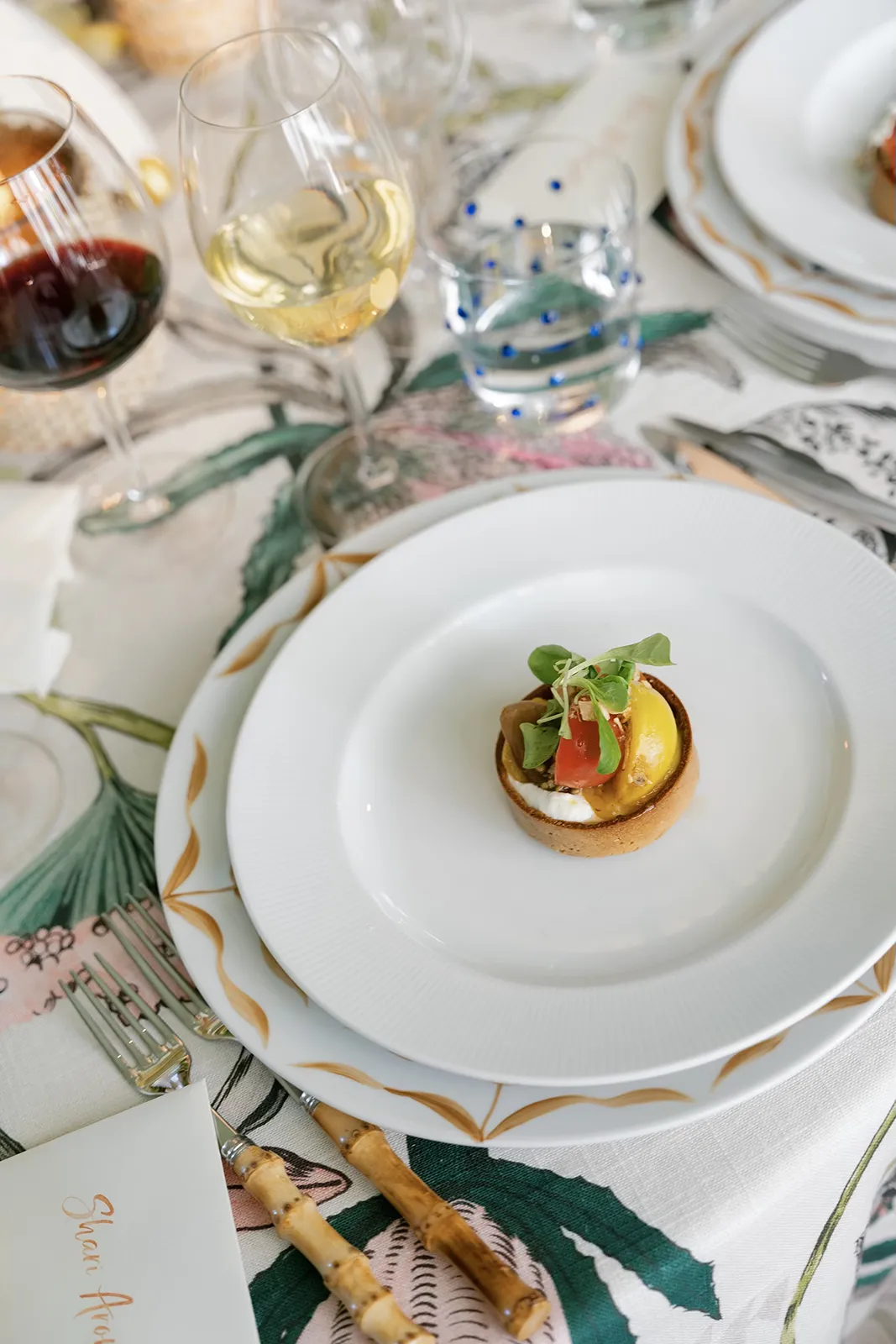 first course salad on a plate