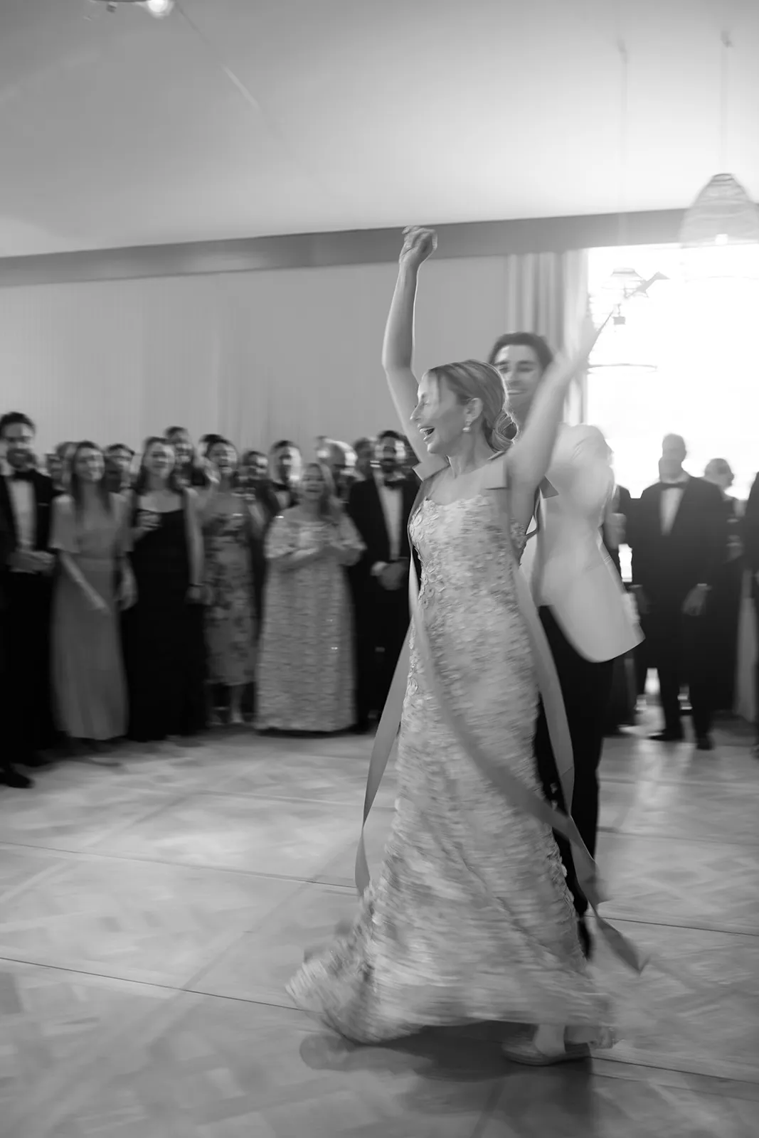 bride twirling during first dance