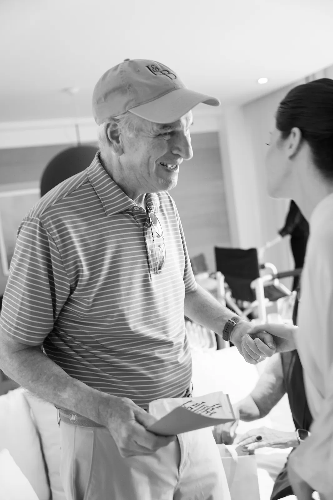 Bride sharing an emotional moment with her father while getting ready at the Miami Beach EDITION