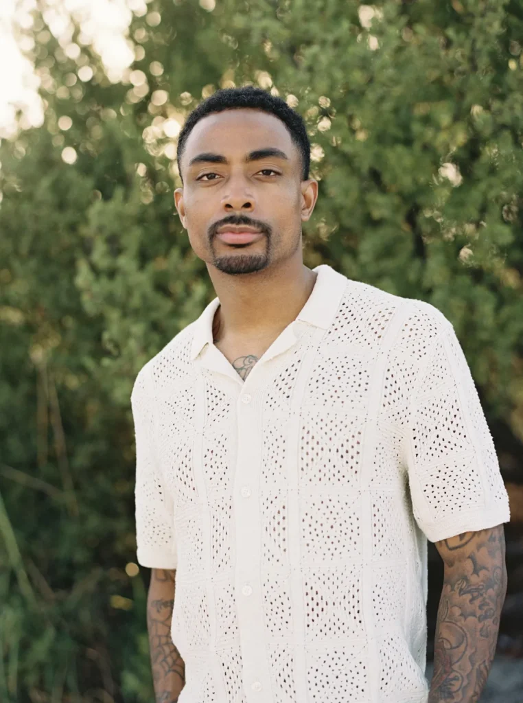 groom during engagement session in bill baggs state park