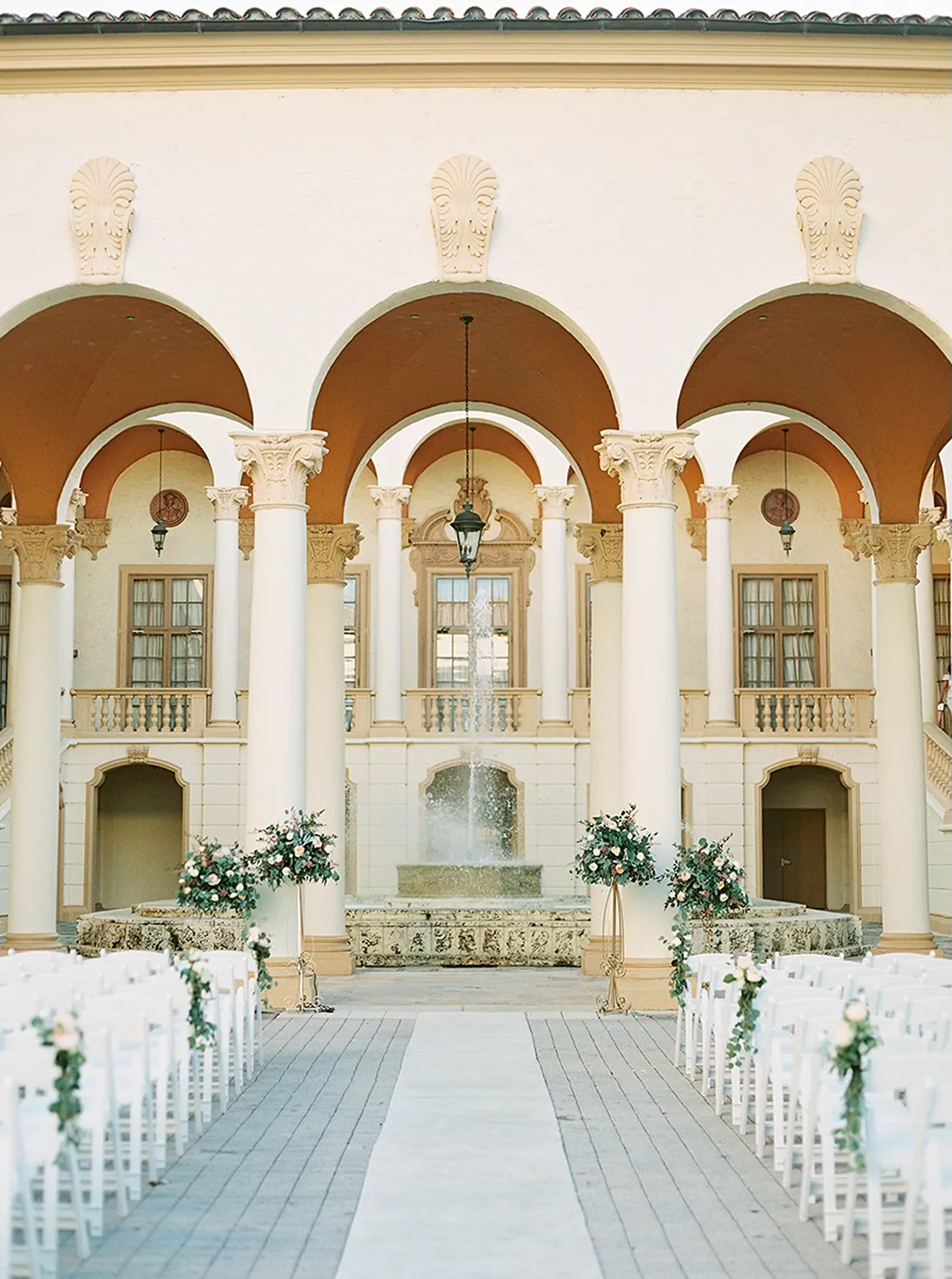 elegant ceremony setup in the bitlmore hotel