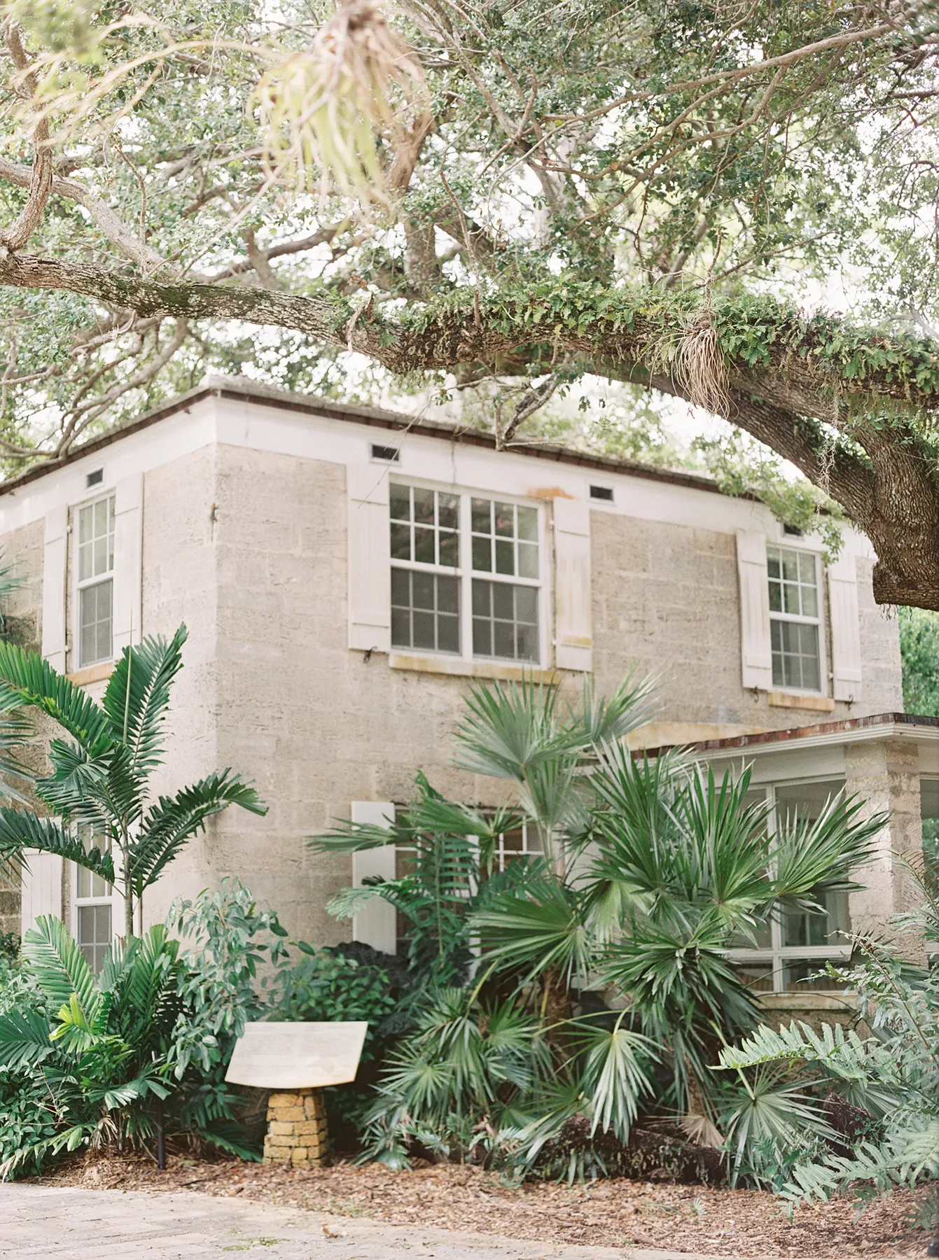stone building in Fairchild botanical gardens
