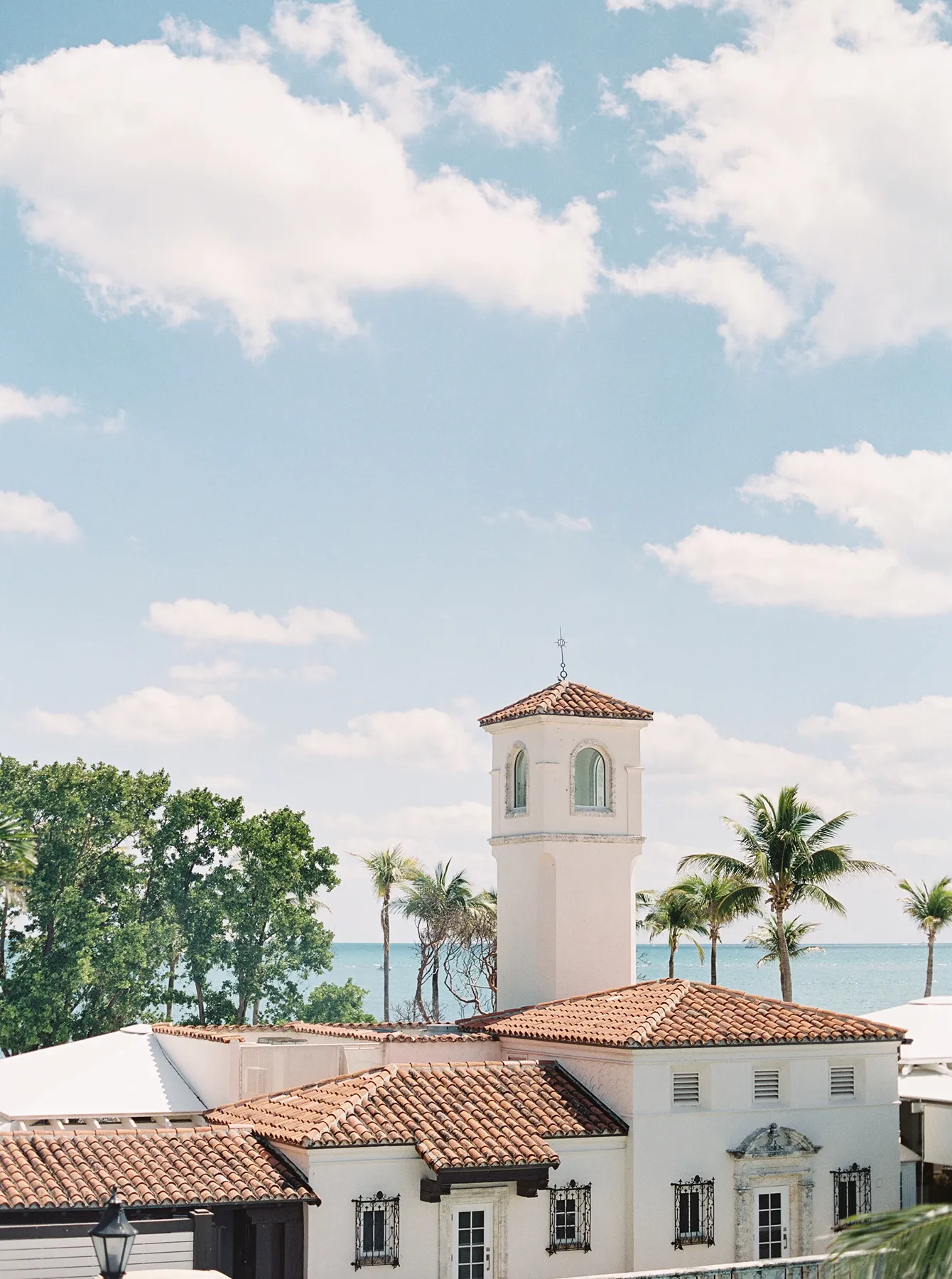 aerial view of fisher island club building